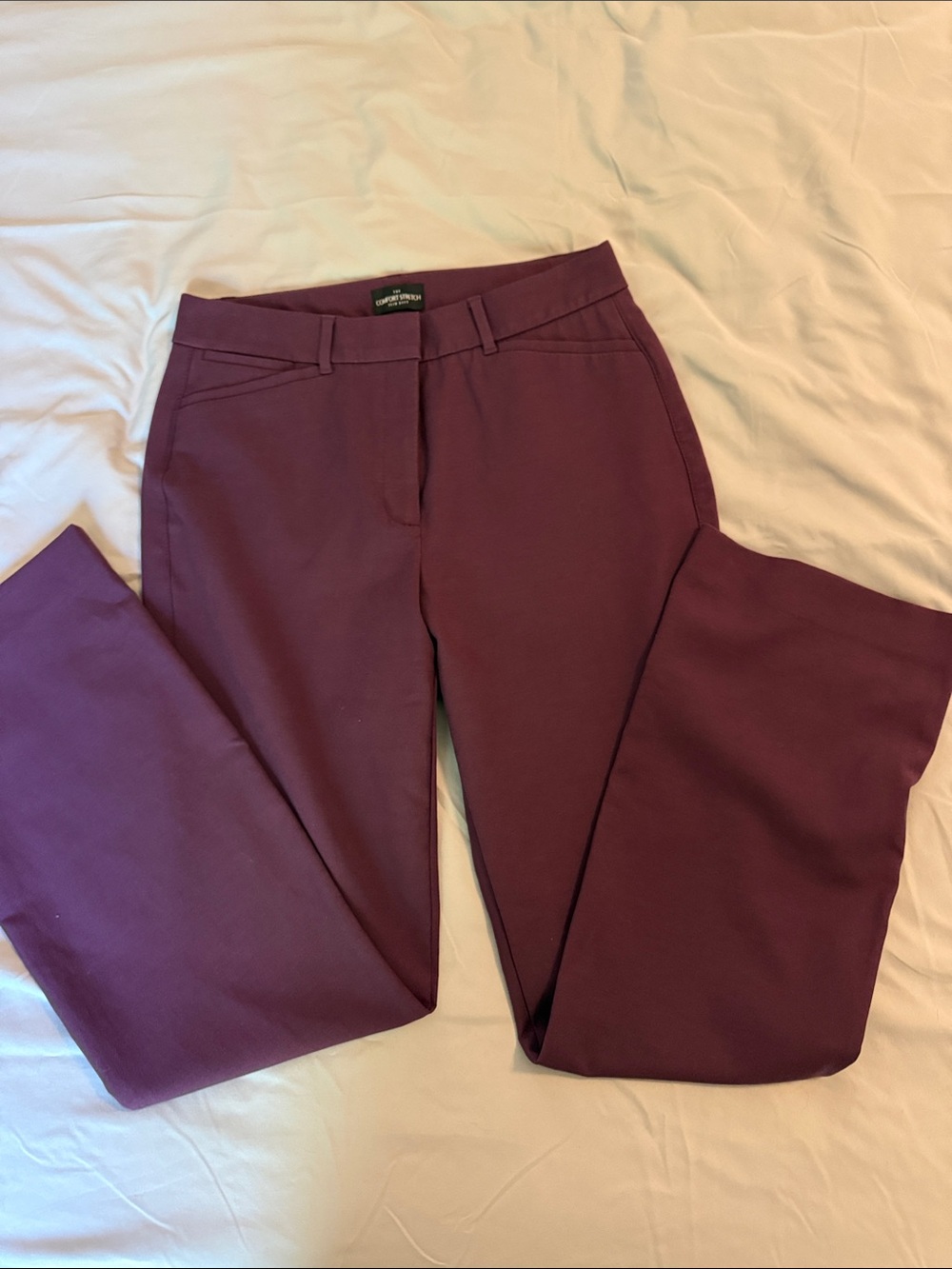 White House Black Market Plum Boot-Cut Dress Pants, size 8
